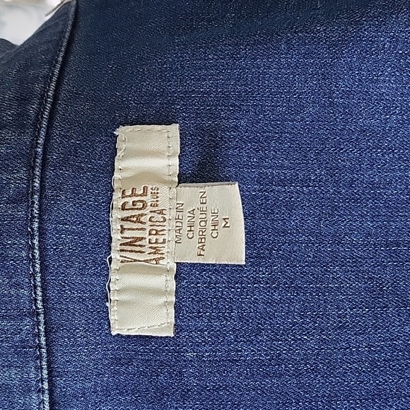 Denim embroidered stretch jacket size medium by vintage American blues - Picture 5 of 5
